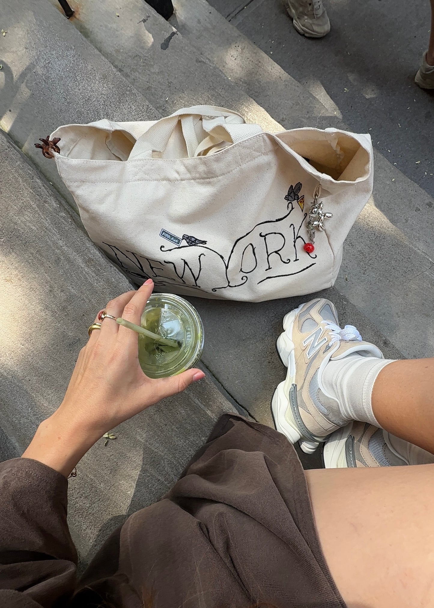 Durable Cotton Tote Bag with Embroidered "New York" design - Everyday Essential
